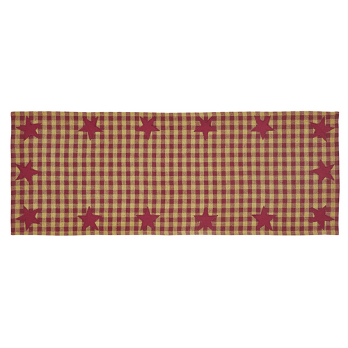 Burgundy Star Runner Woven 13x36