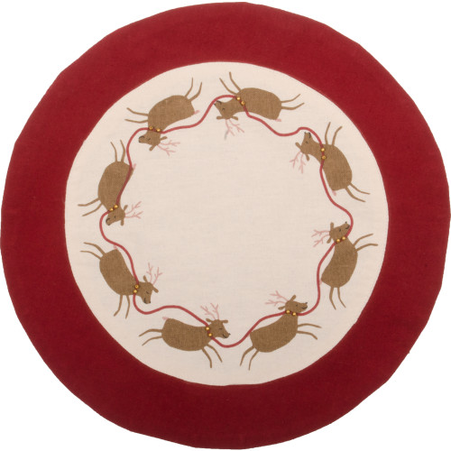 Run Run Reindeer Buttermilk Candle Mat