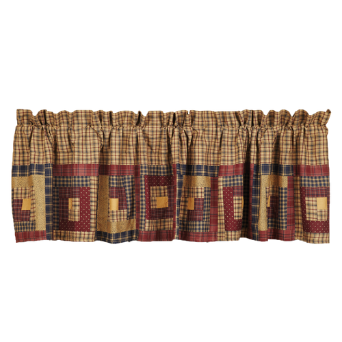 Millsboro Valance Log Cabin Block Border Lined 16x72