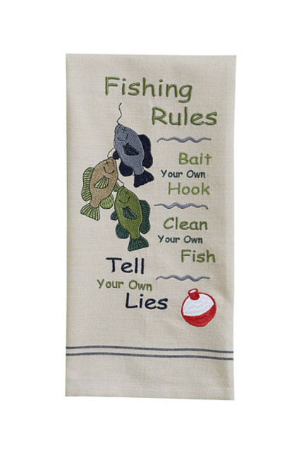 FISHING RULES EMBROIDERED DT