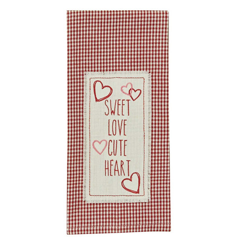 SWEET LOVE EMB AP DISHTOWEL