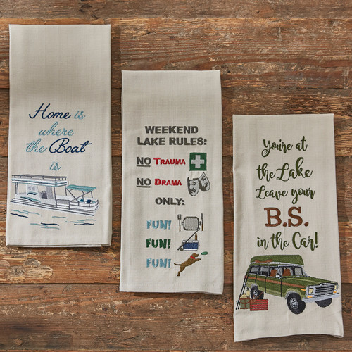 LEAVE YOUR BS EMBROIDERED DISHTOWEL