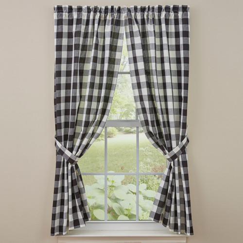 WICKLOW CHECK PANELS 72X63 BLACK/CREAM