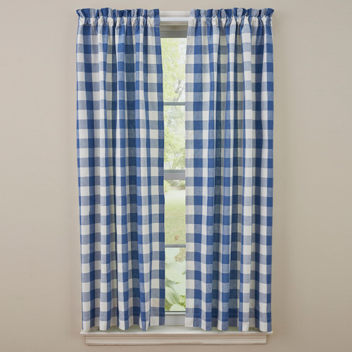 WICKLOW CHECK PANELS 72X63 CHINA BLUE