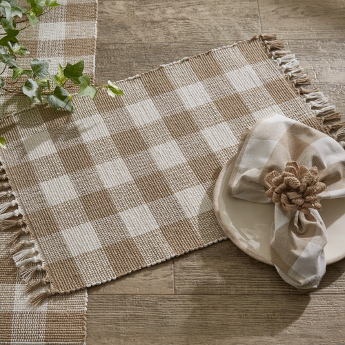 Wicklow Check Placemat - Natural
