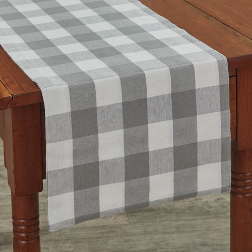 WICKLOW CHECK BACKED TABLE RUNNER 13X36 - DOVE
