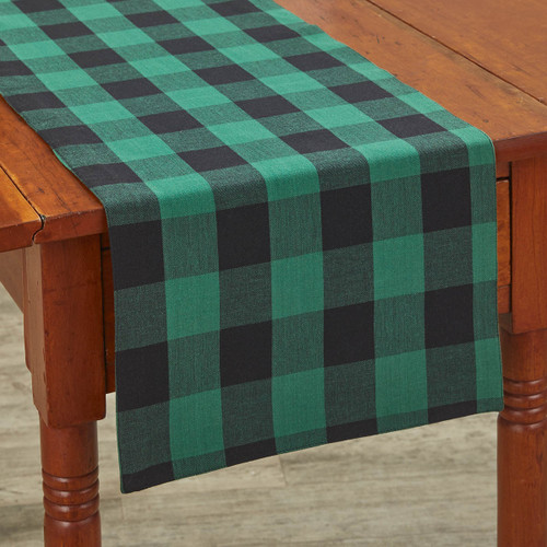 WICKLOW CHECK BACKED TABLE RUNNER 13X54 - FOREST