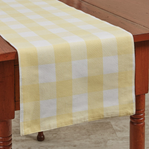 WICKLOW CHECK BACKED TABLE RUNNER 13X54 YELLOW