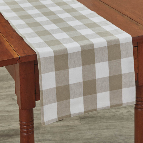 WICKLOW CHECK BACKED TABLE RUNNER 14X72 - NATURAL