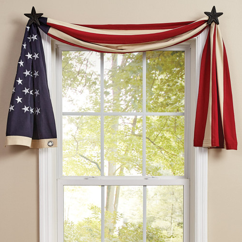 STAR SPANGLED TABLE RUNNER/SWAG 72" L