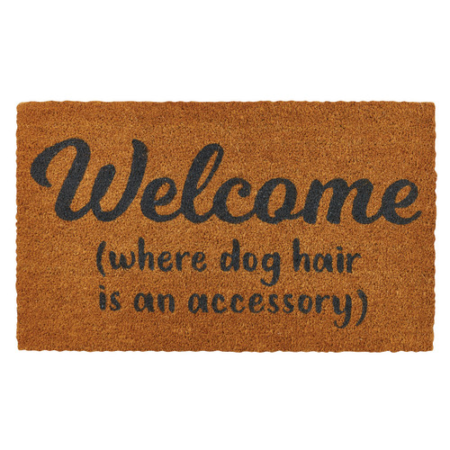 WELCOME DOG HAIR DOORMAT