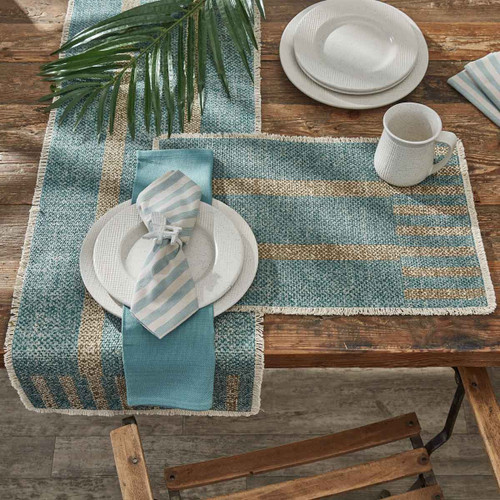 RIVER RUNNER STRIPE TABLE RUNNER 54"L