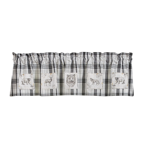 REFINED RUSTIC LINED PATCH VALANCE 14"L