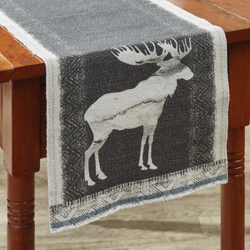 INTO THE WOODS MOOSE TABLE RUNNER 13X54