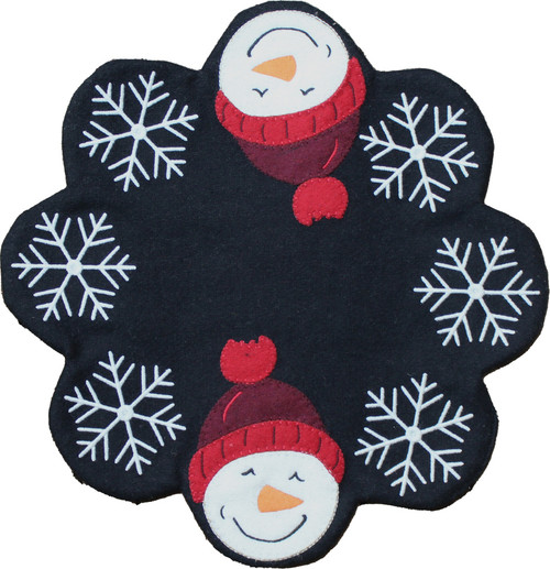 C Snowman Candle Mat