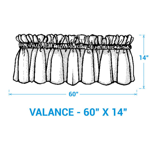 TESSA VALANCE 60" X 14"