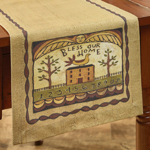 BLESS OUR HOME TABLE RUNNER 13" X 54"