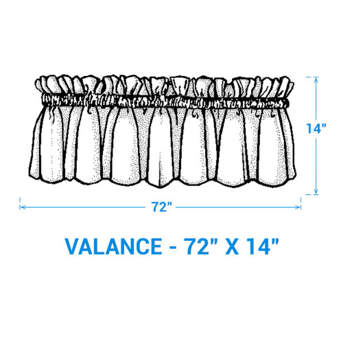 STAFFORD VALANCE 72" X 14"  - BLACK/CREAM