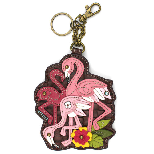 Coin Purse/Key Fob - Flamingo
