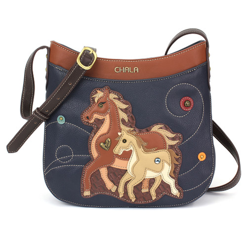 Crescent Crossbody- Horse Fami