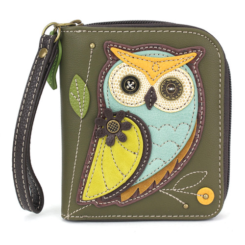 Zip Around Wallet - Olive Owl