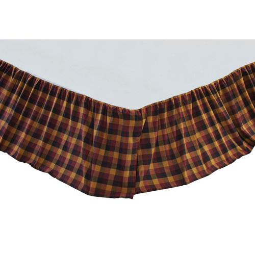 Primitive Check Queen Bed Skirt 60x80x16