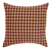 Burgundy Check Fabric Filled Pillow 16x16