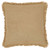 Burlap Natural Fabric Euro Sham w/ Fringed Ruffle 26x26