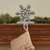 SNOWFLAKE STOCKING HANGER GALVANIZED