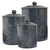 GRANITE ENAMELWARE CANISTERS SET OF 3 GRAY