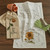 GARDEN SEEDS PRINT/EMBROIDERED DISHTOWEL