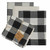 WICKLOW CHECK 3 DISHTOWEL/1 DISHCLOTH SET - BLACK/CREAM