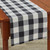 WICKLOW CHECK BACKED TABLE RUNNER 13X36 - BLACK/CREAM