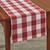 WICKLOW CHECK BACKED TABLE RUNNER 14X72 - RED/CREAM
