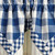 WICKLOW CHECK LINED POINT VALANCE 72X15 CHINA BLUE