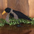 Crow Figurine Black Ornament