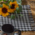 STAFFORD TABLE RUNNER 13 X 36 - BLACK/CREAM