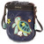 Drawstring Bucket Bag - RFID - Turtle A - navy