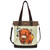 Work Tote - Highland Cow - green stripe