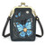 Kisslock Cellphone Crossbody - Blue Butterfly