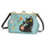 Kisslock Crossbody Purse - Black Cat