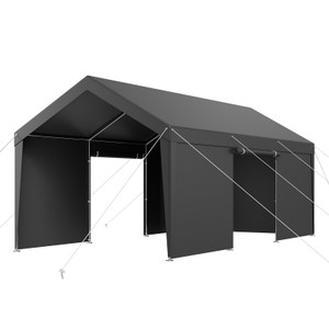 Carport Car Canopy 12x20FT Heavy Duty Outdoor Car Shelter with Sidewalls Grey E415-FBSJSQCCKHS8E8PES001V0 Carport Car Canopy 12x20FT Heavy Duty Outdoor Car Shelter with Sidewalls Grey E415-FBSJSQCCKHS8E8PES001V0