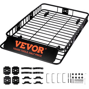 VEVOR Roof Rack Cargo Basket, 64" x 39" x 6" Rooftop Cargo Carrier with Extension, Heavy-duty Steel E415-CDXLJJY364396P5CVV0 VEVOR Roof Rack Cargo Basket, 64" x 39" x 6" Rooftop Cargo Carrier with Extension, Heavy-duty Steel E415-CDXLJJY364396P5CVV0