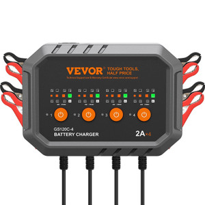 VEVOR Smart Battery Charger, 8-Amp, LiFePO4 Lead-Acid (AGM / Gel / SLA) Car Battery Charger, Fully- E415-LDQSCD612V2A4D4DCV5 VEVOR Smart Battery Charger, 8-Amp, LiFePO4 Lead-Acid (AGM / Gel / SLA) Car Battery Charger, Fully- E415-LDQSCD612V2A4D4DCV5