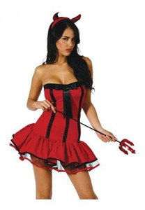 Red Dress Halloween Devil Costume H721-YS8102 Red Dress Halloween Devil Costume H721-YS8102