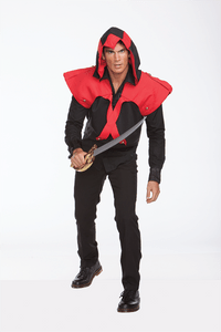 Halloween Wholesalers Pirate Assassin Black and Red Costume N274-FC01101413