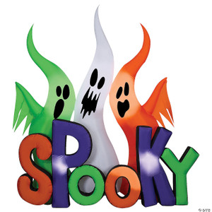96inch Airblown Inflatable Ghosts with Spooky Sign Halloween Yard Decoration N274-MR01SS550445G 96inch Airblown Inflatable Ghosts with Spooky Sign Halloween Yard Decoration N274-MR01SS550445G