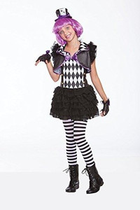 Halloween Wholesalers Hatter Madness Girls Costume Black and White N274-FC01101758 Halloween Wholesalers Hatter Madness Girls Costume Black and White N274-FC01101758