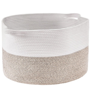 VEVOR Cotton Rope Storage Basket 67L Woven Blanket Basket 20 x 20 x 13 in E415-MZCWLYZTL20W9I1OEV0 VEVOR Cotton Rope Storage Basket 67L Woven Blanket Basket 20 x 20 x 13 in E415-MZCWLYZTL20W9I1OEV0