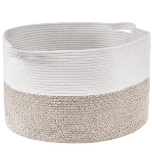 VEVOR Cotton Rope Storage Basket 87L Woven Blanket Basket 22 x 22 x 14 in E415-MZCWLYZTL22W2SO26V0 VEVOR Cotton Rope Storage Basket 87L Woven Blanket Basket 22 x 22 x 14 in E415-MZCWLYZTL22W2SO26V0
